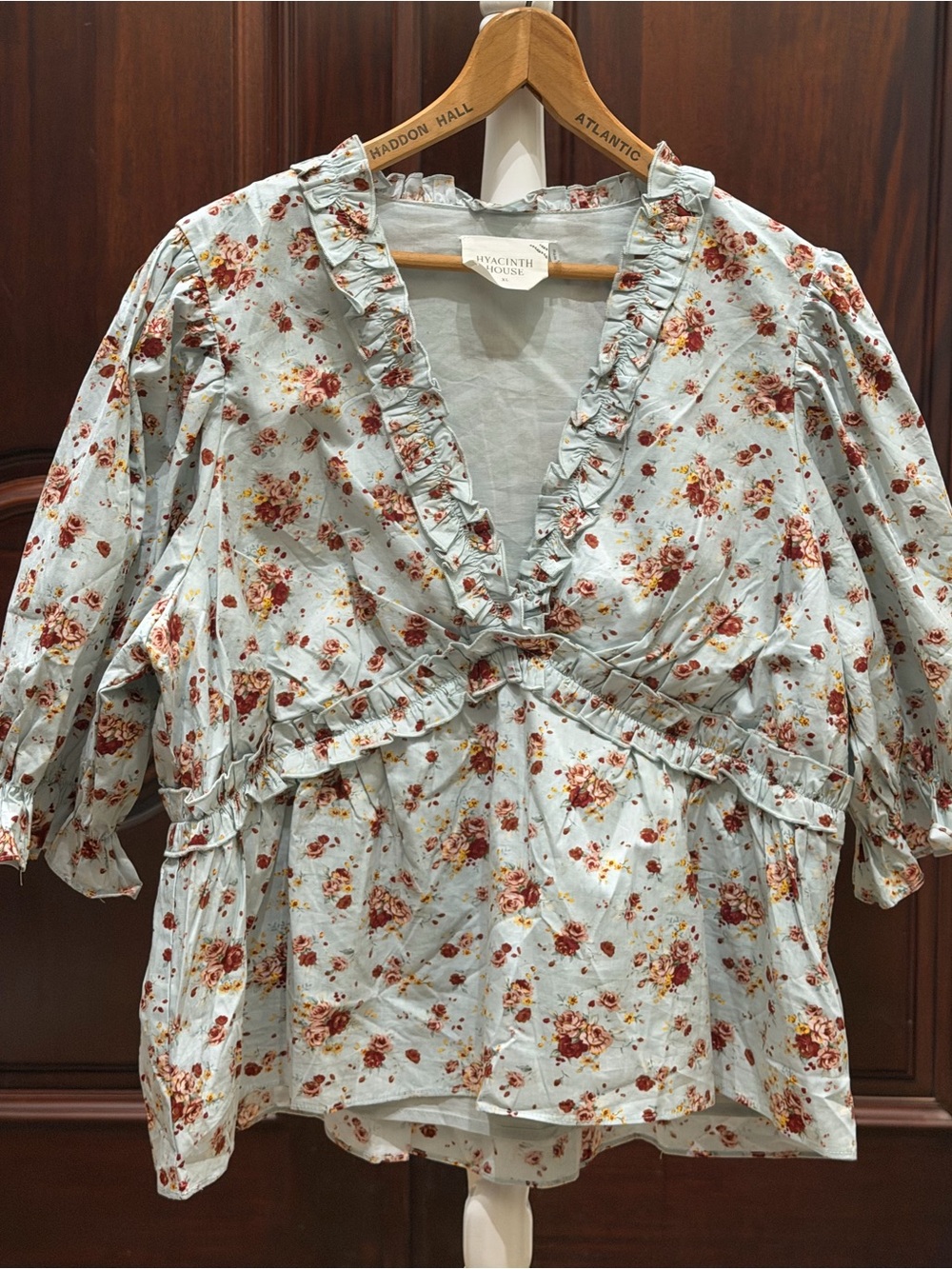 XL Adorable Hyacinth House Tuckernuck Blouse Top CottageCore Shirt 14 16